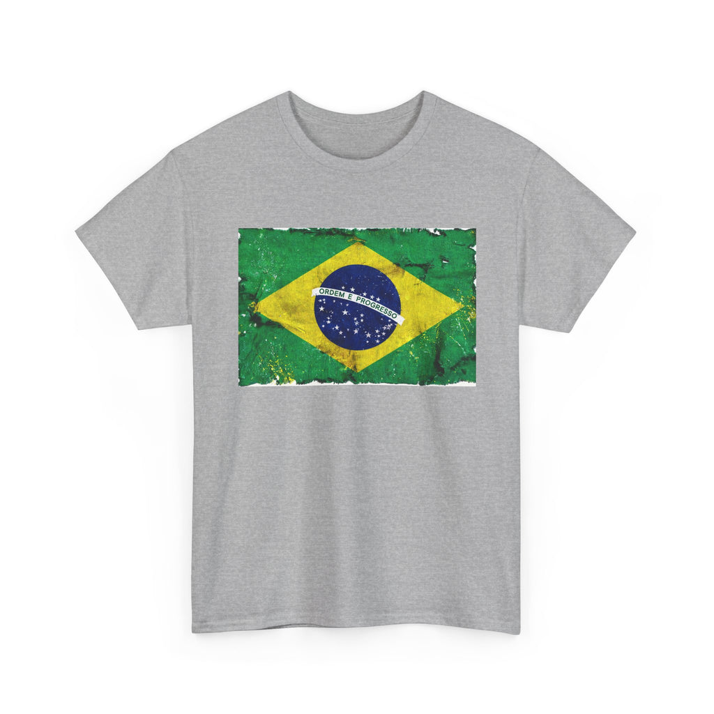 Distressed Brazil Flag Tee | Brazil Graphic Cotton T-Shirt