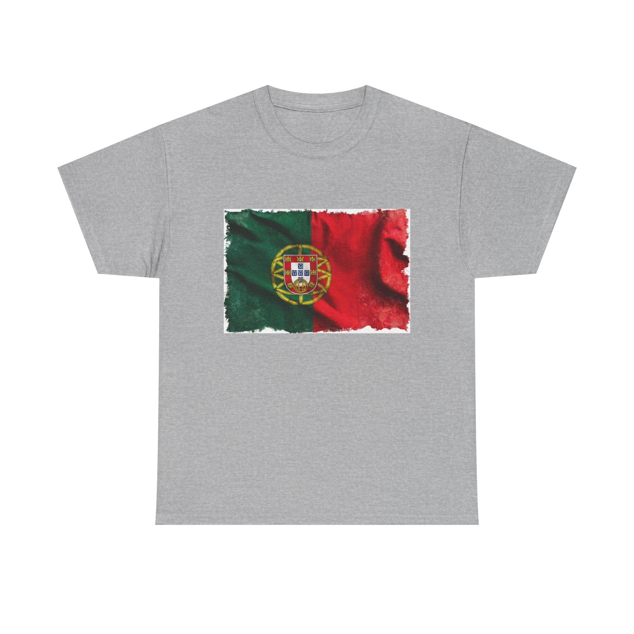 Distressed Portugal Flag Tee | Portugal Graphic Cotton T-Shirt