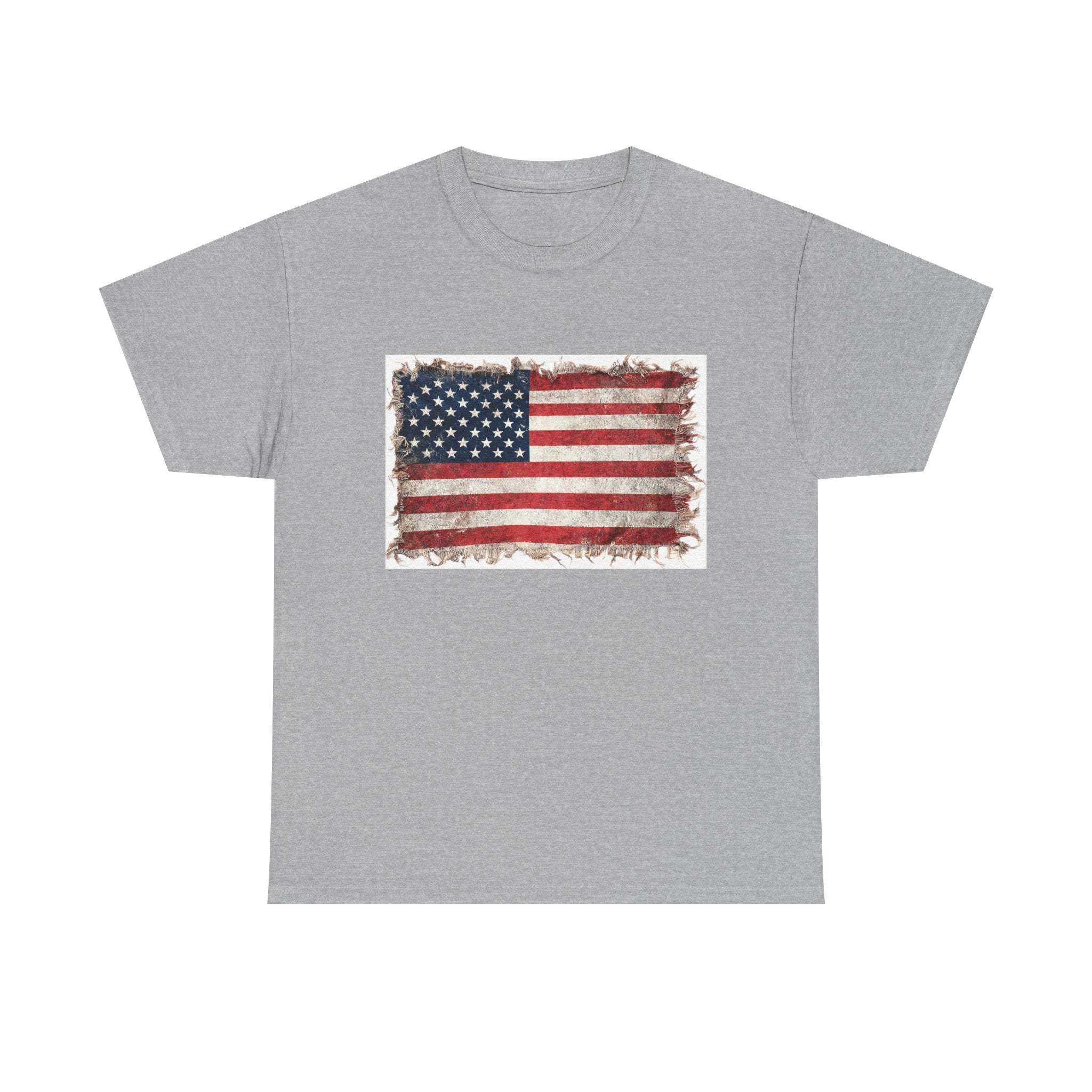 Distressed USA Flag Tee | USA Graphic Cotton T-Shirt