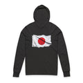 Torn Japan Flag Hooded Tee | Japanese Flag Graphic Hooded Tee