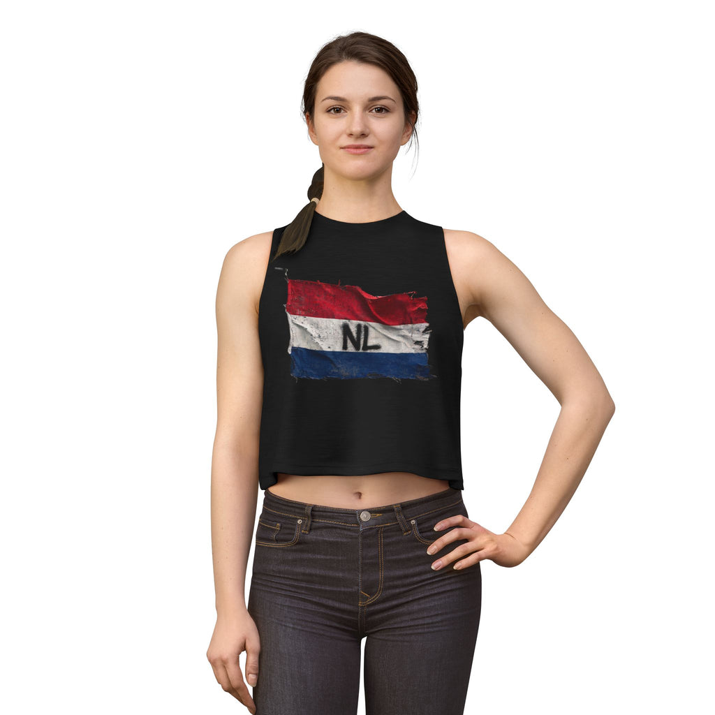 NL Flag Women's Crop Top — Vintage Netherlands Flag Cropped Tank