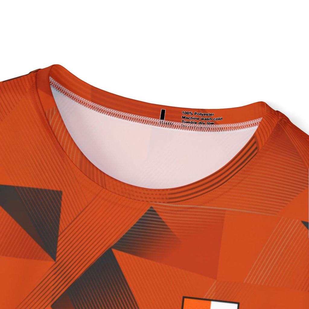 Netherlands Orange Geometric Print Jersey | Sports Shirt