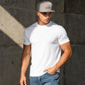 USA Soccer Flat Bill Snapback Hat — slate background