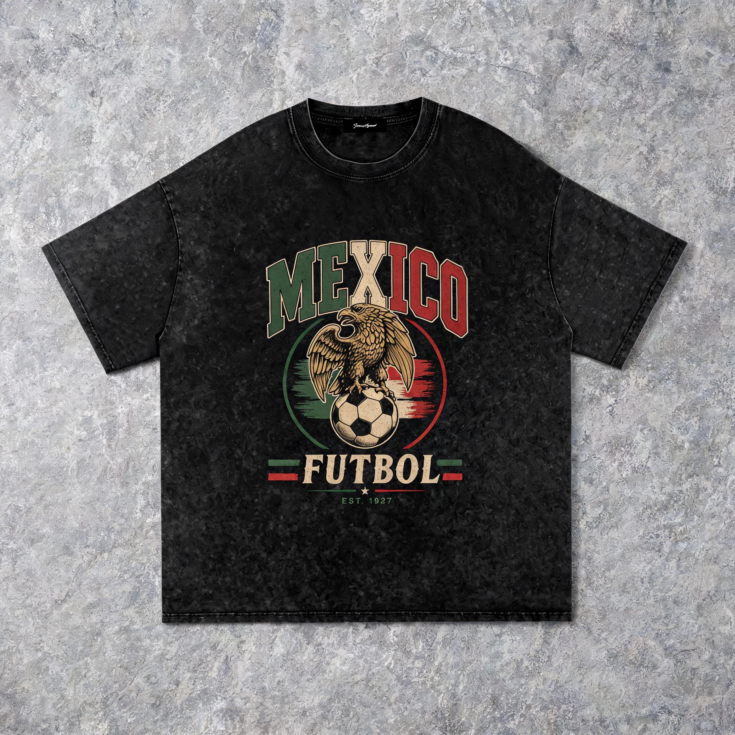 Germany Vintage Heritage snow-washed heavyweight cotton tee with distressed heritage print, front view