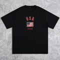 USA '26 federation-free soccer streetwear tee, premium heavyweight cotton, studio product shot