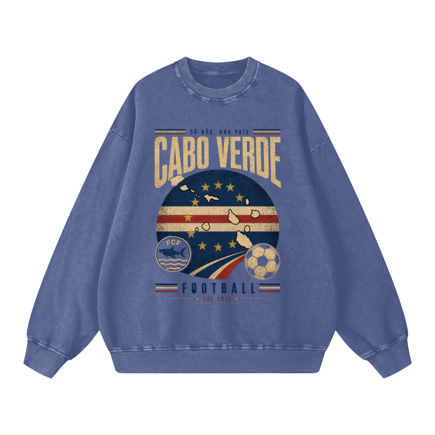 Cabo Verde Vintage Football Crewneck