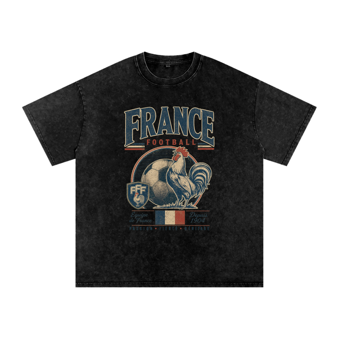 France Vintage Football Tee
