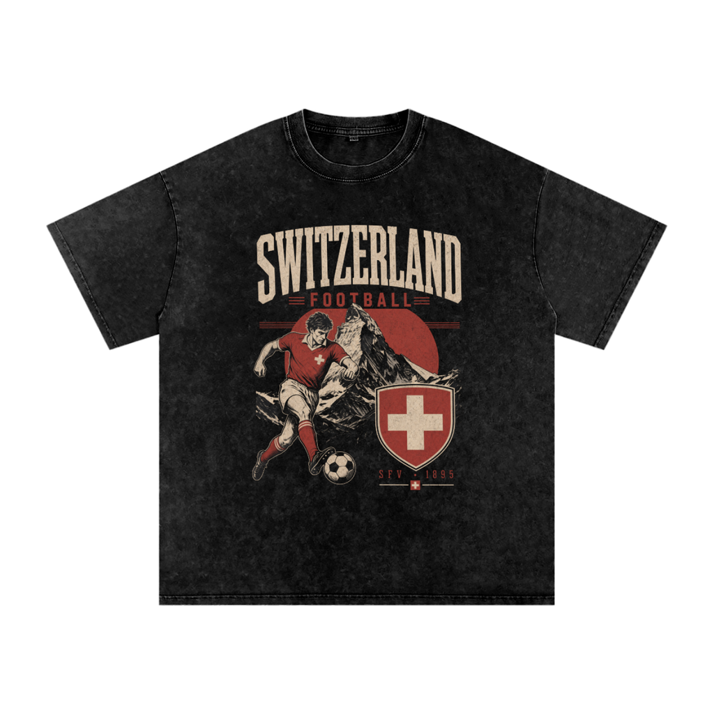 Switzerland Vintage Football Tee