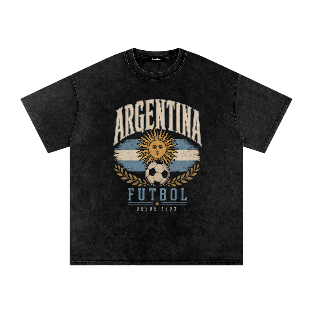 Vintage Argentina Snow Washed Oversized Cotton T-Shirt