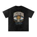 Vintage Argentina Snow Washed Oversized Cotton T-Shirt
