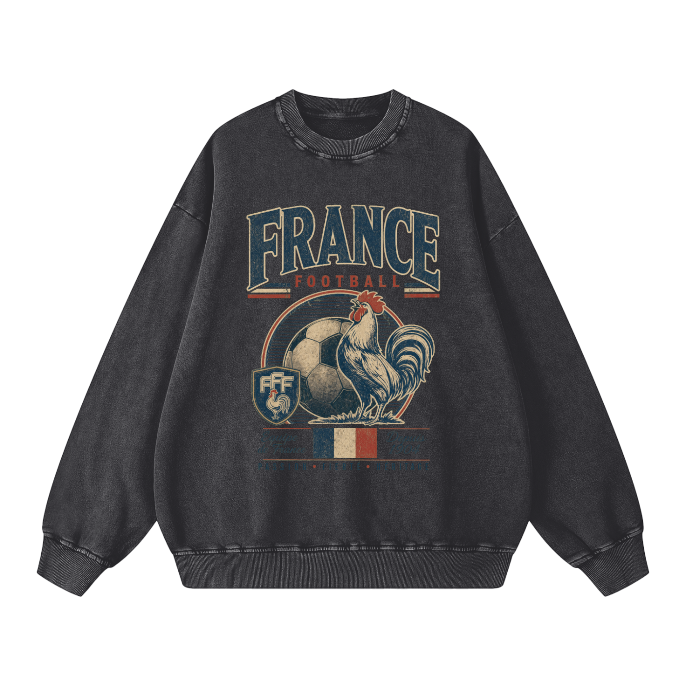 France Vintage Football Crewneck
