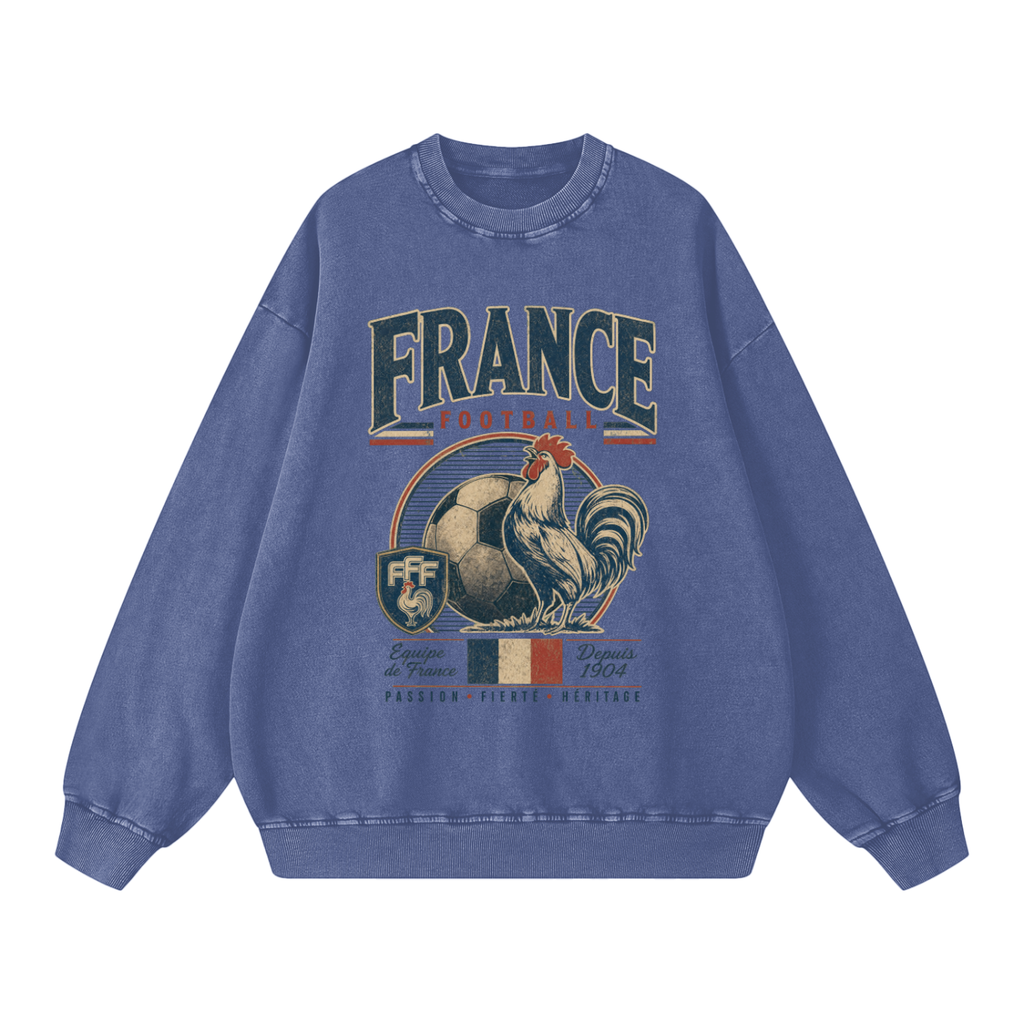 France Vintage Football Crewneck