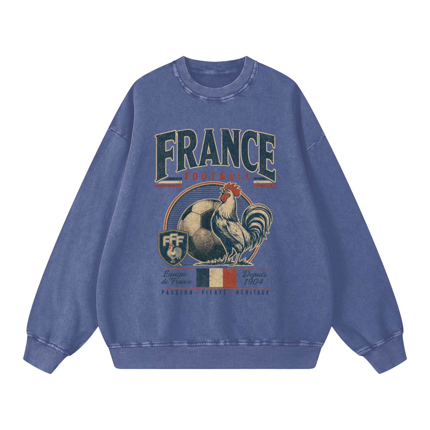 France Vintage Football Crewneck