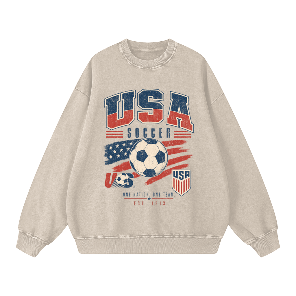 USA Vintage Soccer Crewneck — Stars & Stripes