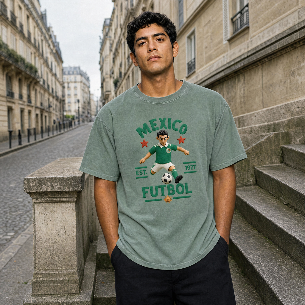Claymation Series Snow Washed Cotton T-Shirt - Mexico Edition — everyday parisian stairs lifestyle
