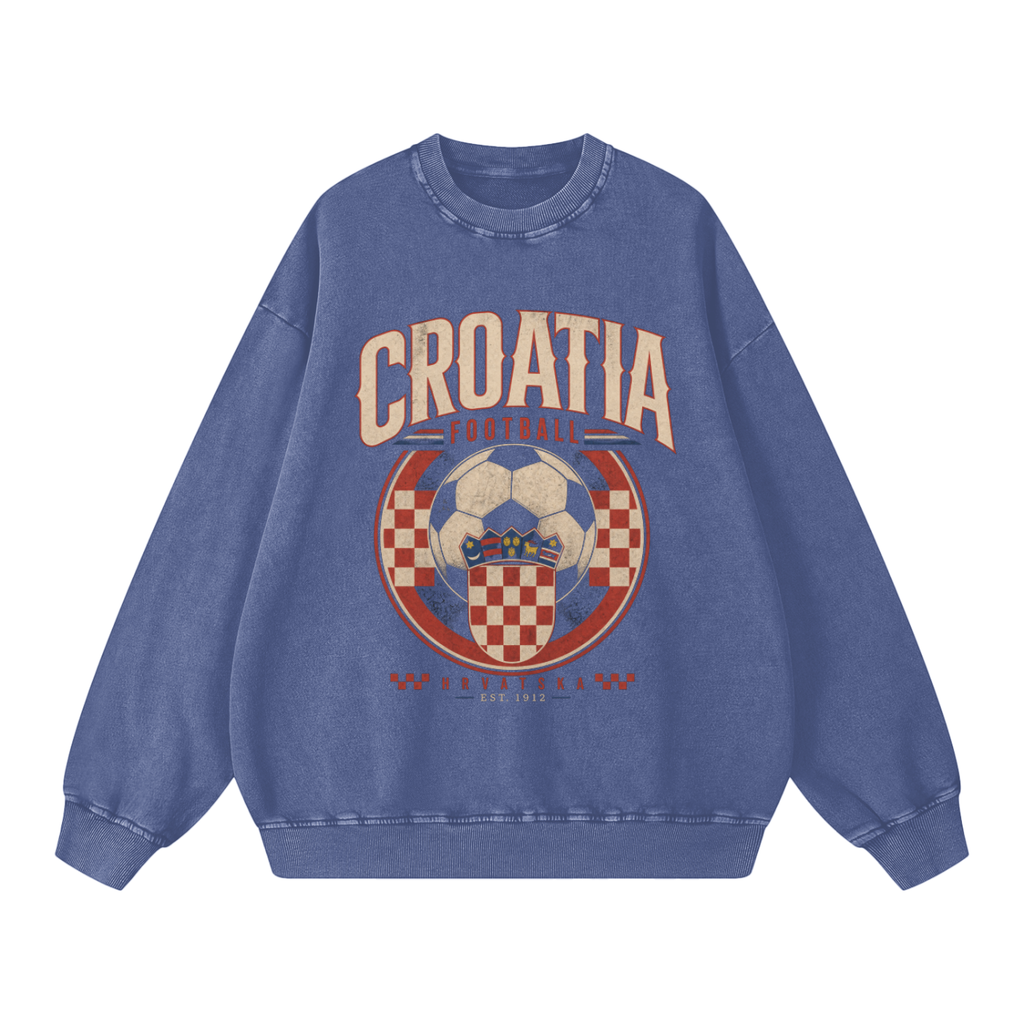 Croatia Vintage Football Crewneck