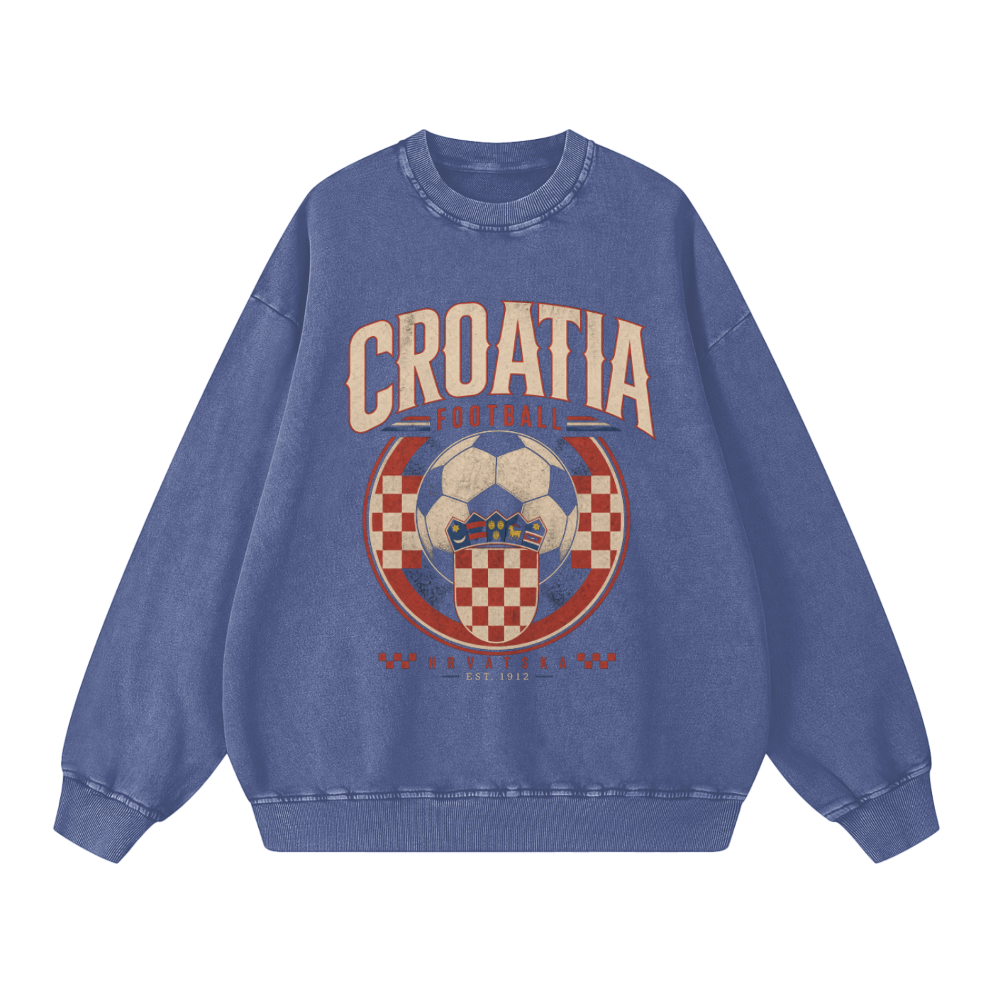Croatia Vintage Football Crewneck