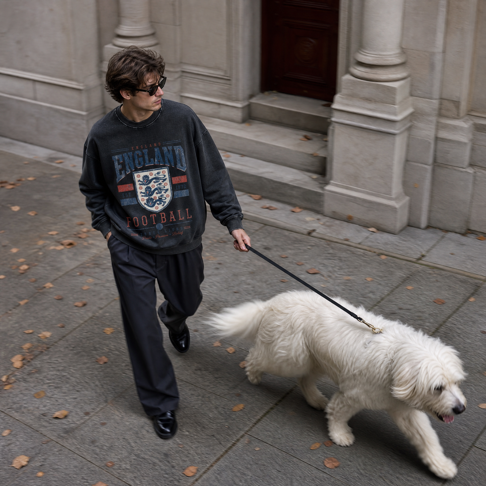 England Vintage Football Crewneck — Est. 1872 — london dogwalk lifestyle