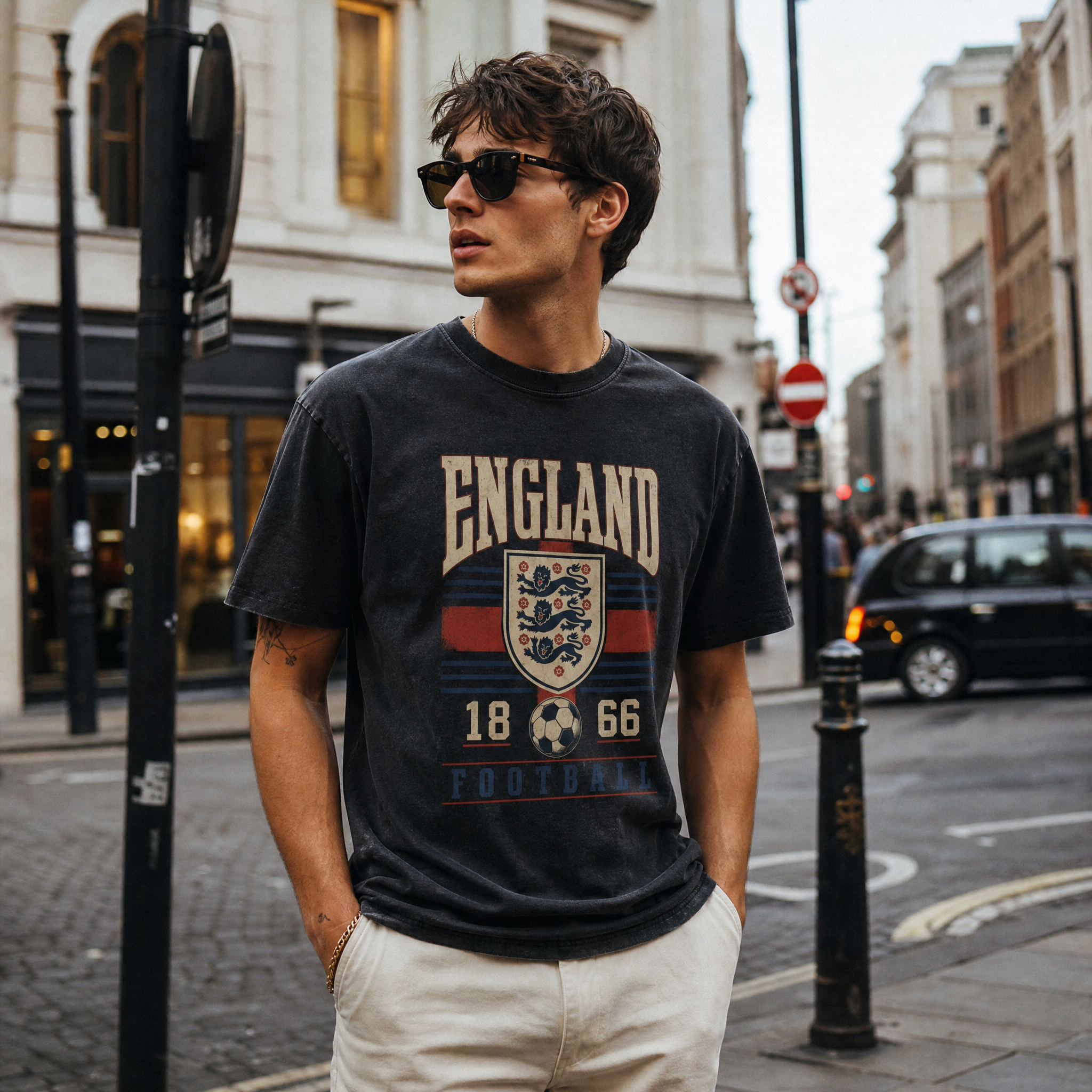 England Vintage Football Tee — london street lifestyle