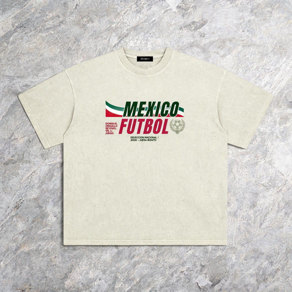 Mexico Soccer 90s Blockcore Enzyme Washed T-Shirt
