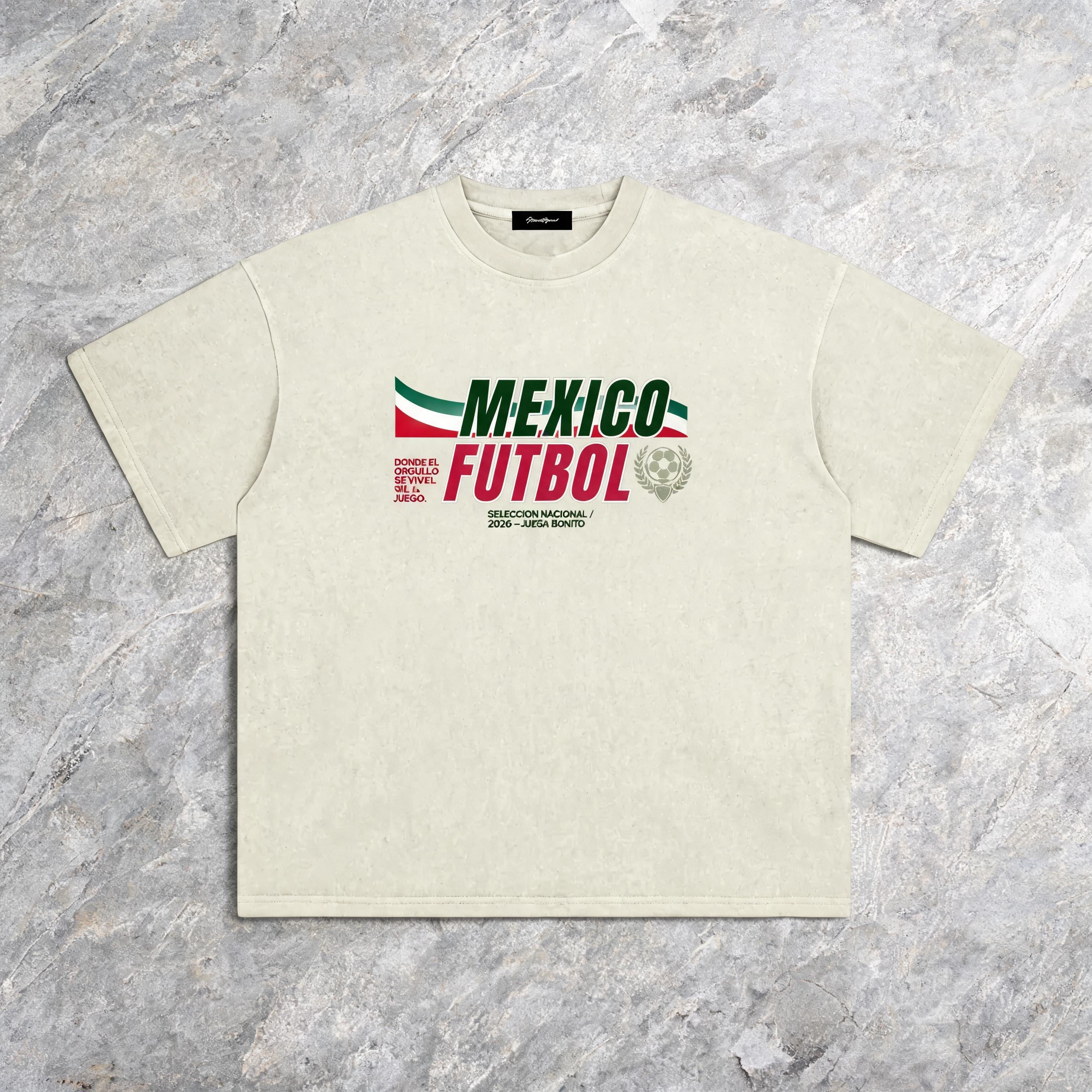 Mexico Soccer 90s Blockcore Enzyme Washed T-Shirt