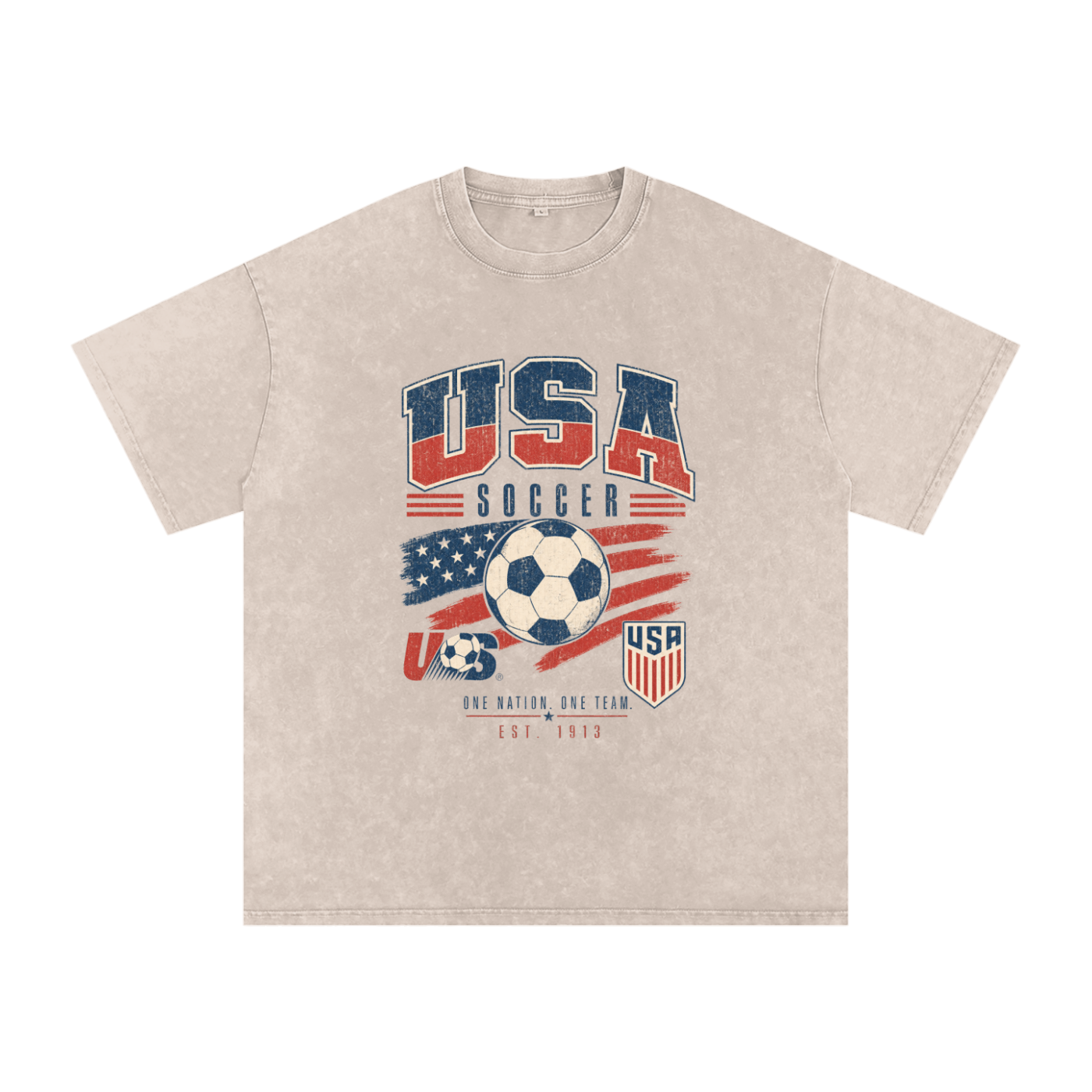 USA Vintage Soccer Tee — Stars & Stripes