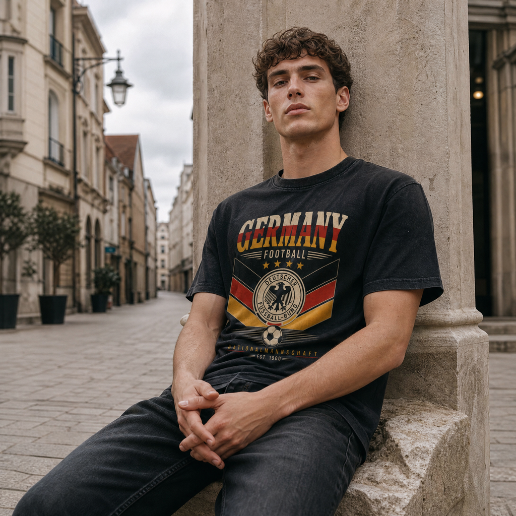 Germany Vintage Football Tee — city column lifestyle