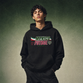 Mexico Soccer 90s Blockcore Fleeced Boxy Hoodie — studio portrait lifestyle