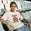 Retro Japan Football Unisex Pure Cotton T-Shirt — stadium day lifestyle