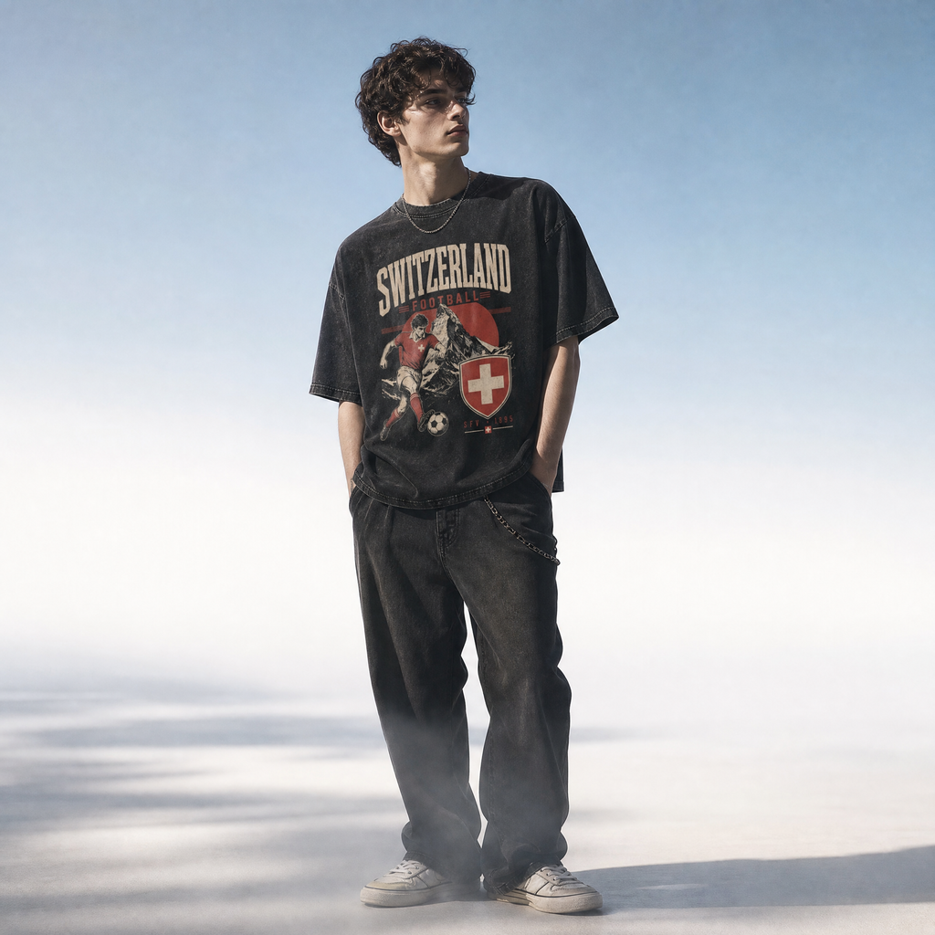 Switzerland Vintage Football Tee — snowfield lifestyle